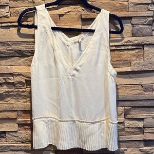 REBECCA TAYLOR Pleated Silk Tank Top NWT 12